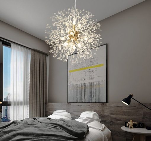 Dandelion Gold Crystal Chandelier