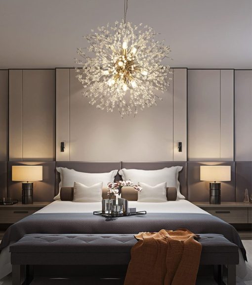 Dandelion Gold Crystal Chandelier