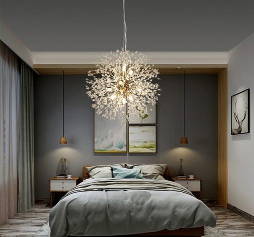 Dandelion Gold Crystal Chandelier