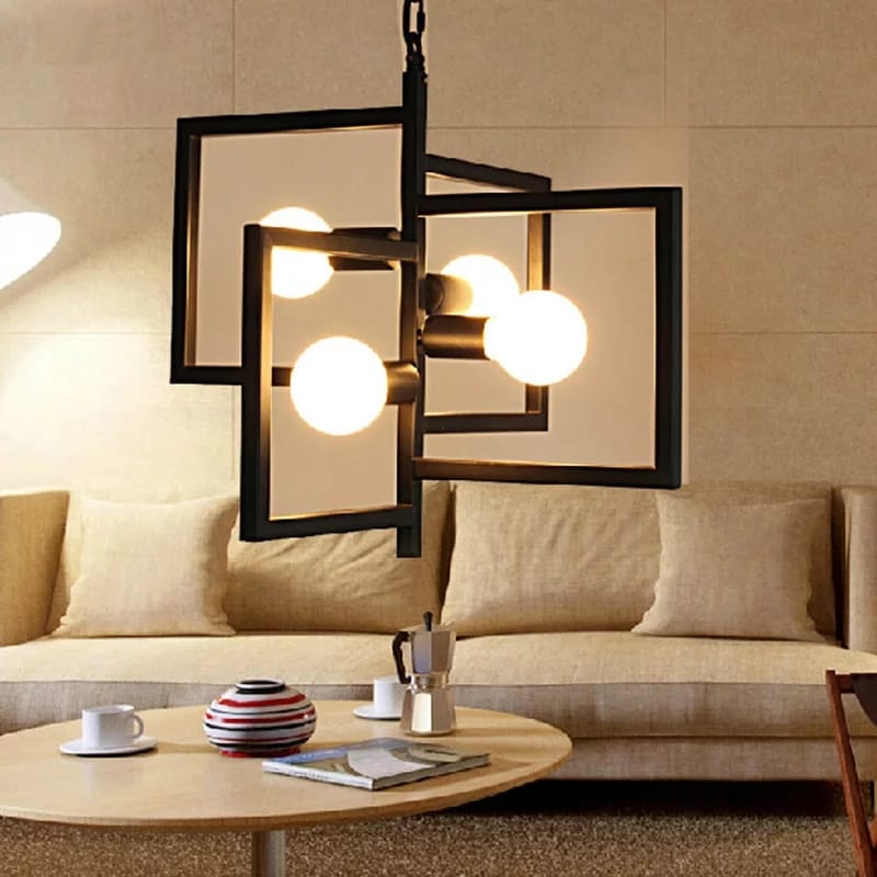 Retro Hanging Tetra Frame Light