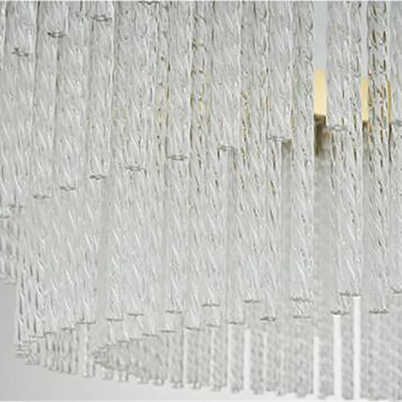 Modern Crytsal Strips Rectangular Chandelier