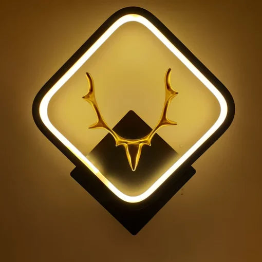 Deer Head Wall Light