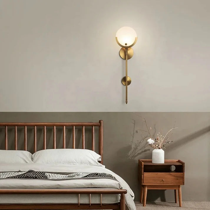 Modern Marble Gold Brass Fancy Wall Light