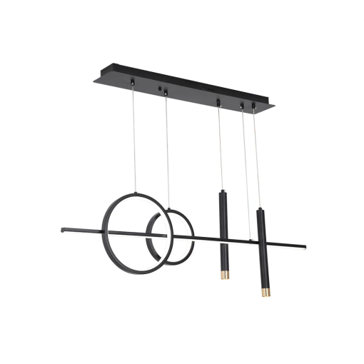 Modern Black Minimalist Chandelier