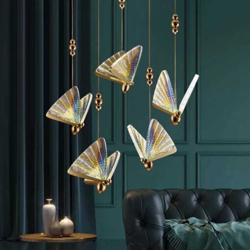 Nordic Colorful Butterfly Pendant Lamp