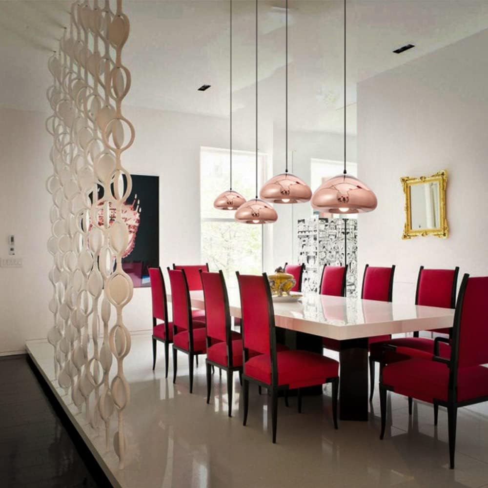 Nordic Pendant Ceiling Light Metallic Lustre Glass Chandelier