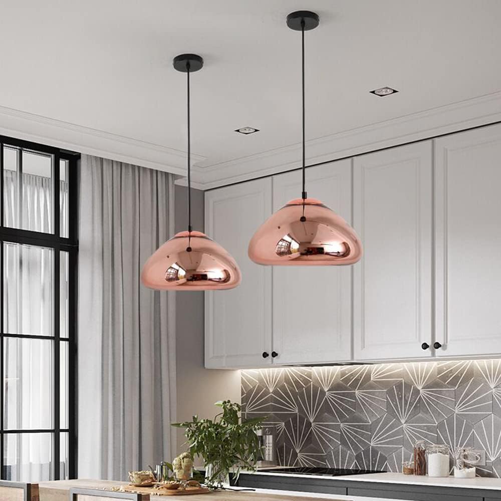 Nordic Pendant Ceiling Light Metallic Lustre Glass Chandelier