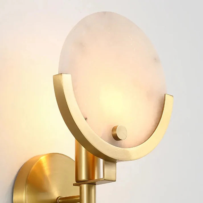 Modern Marble Gold Brass Fancy Wall Light