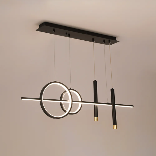 Modern Black Minimalist Chandelier
