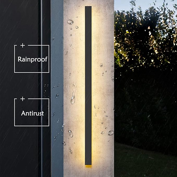 Long Bar Linear Outdoor Wall Lamp