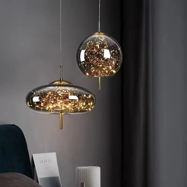 Galaxy Stars Glow Hanging Light