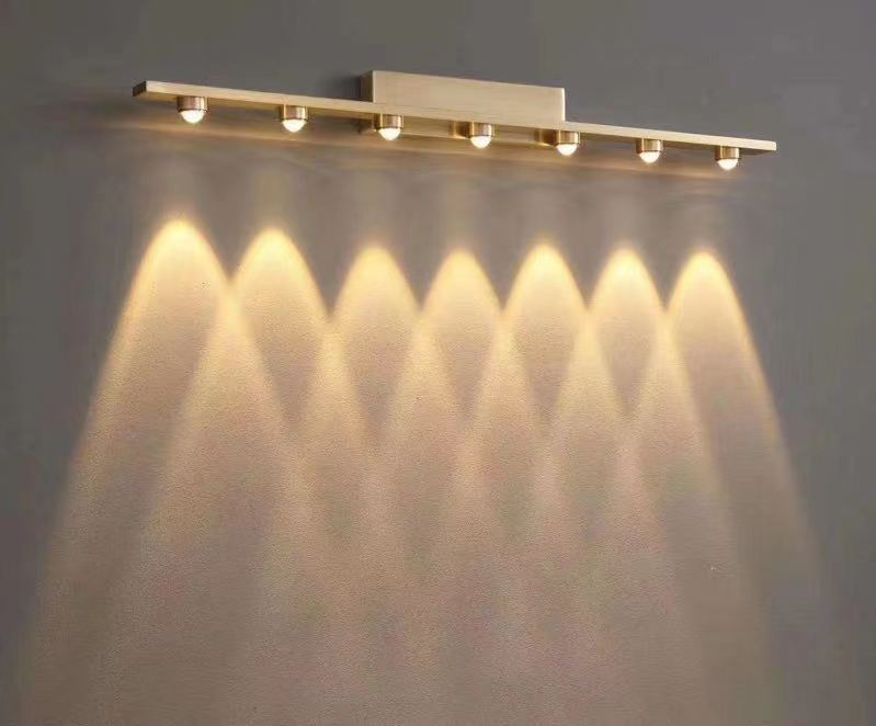 Seven Way Linear Spot Wall Light