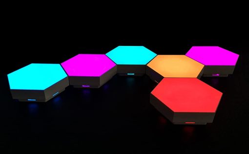 RGB Quantum Touch Light Hexagonal Wall Light