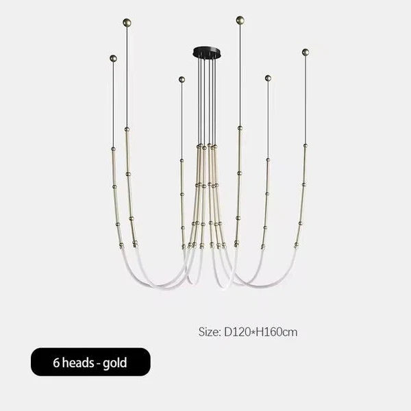 Skyscape Villa Living Room Creative Line Chandelier