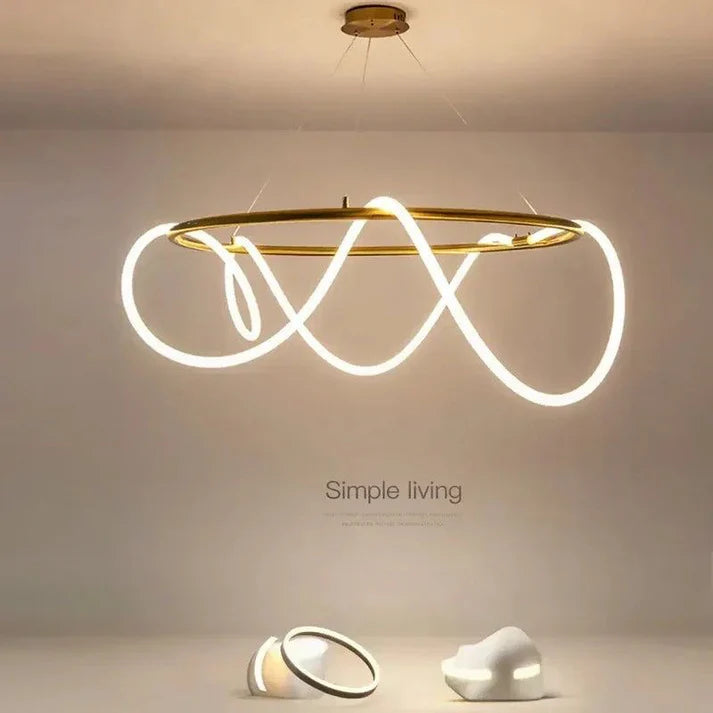 Modern Neon Round Chandelier