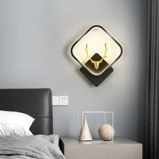 Deer Head Wall Light
