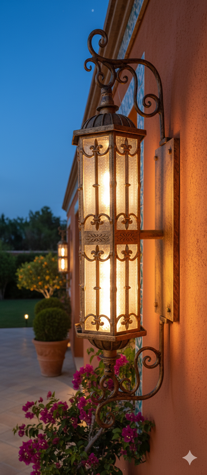 Antique Spanish Style Outdoor & Indoor Light