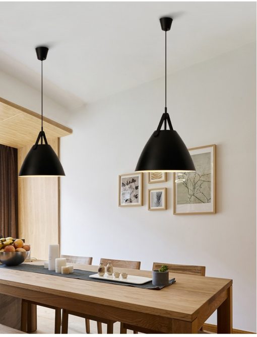 Minimalist Modern Pendant Lights Leather Strap