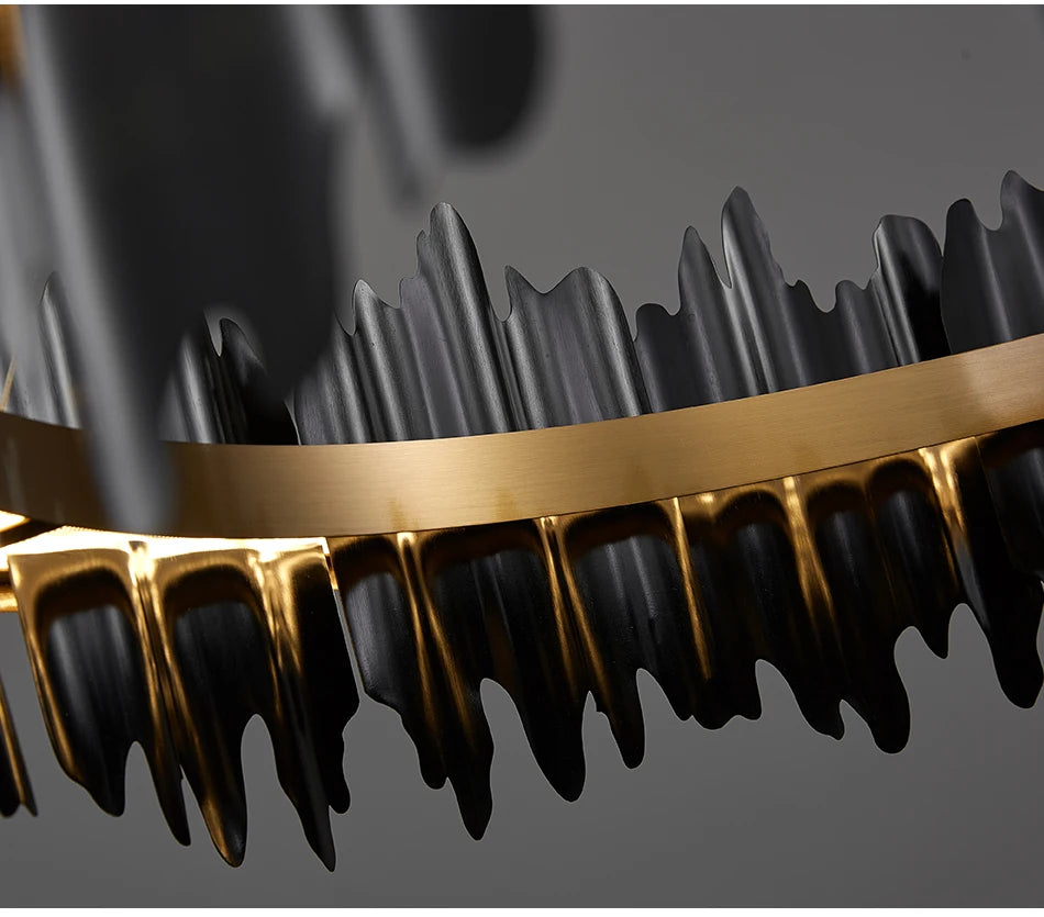 Spacestation Flush Mount Copper Multi-Level Chandelier