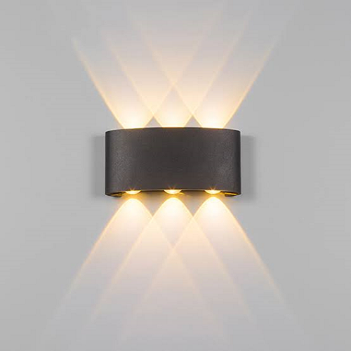 Outdoor Waterproof Up Down Wall Mounted 3+3 LED Light