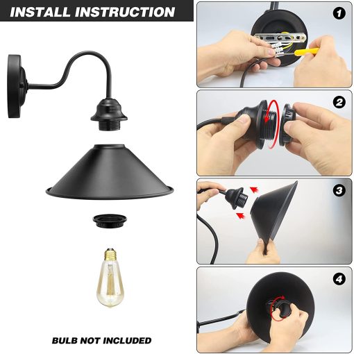 Vintage Black Wall Light