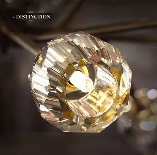 Modern Contemporary Nordic Lights Crystal Sputnik Chandelier