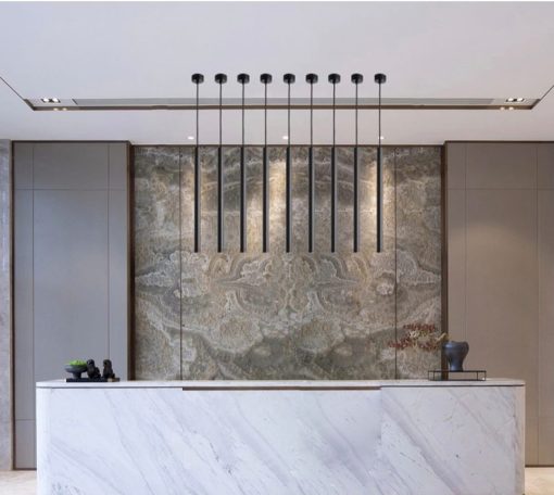 Modern Pendant Lights Long Tube Black