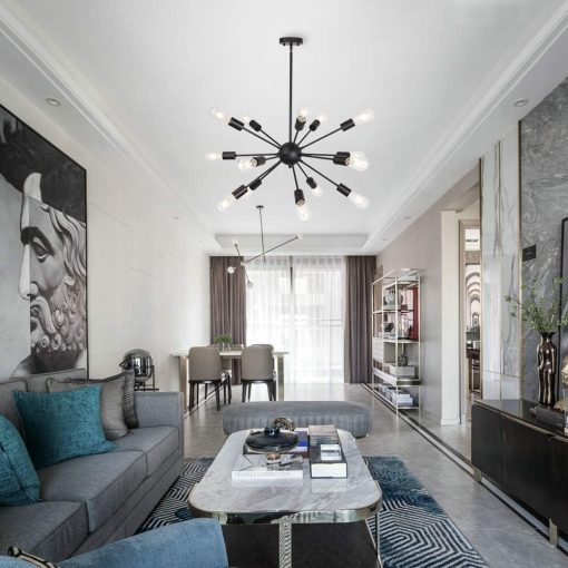 Black Sputnik Sphere Chandelier