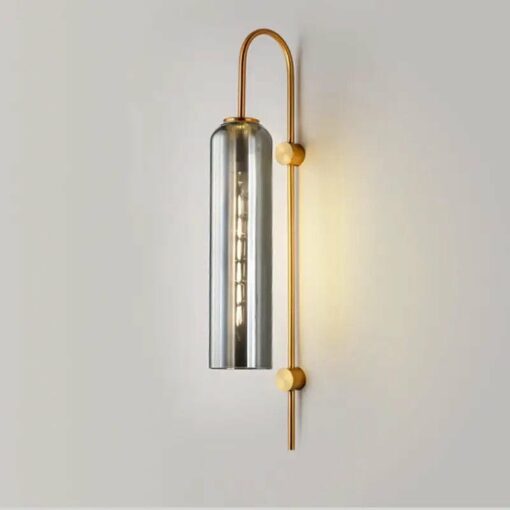 Modern Smoke Grey Glass Wall Light