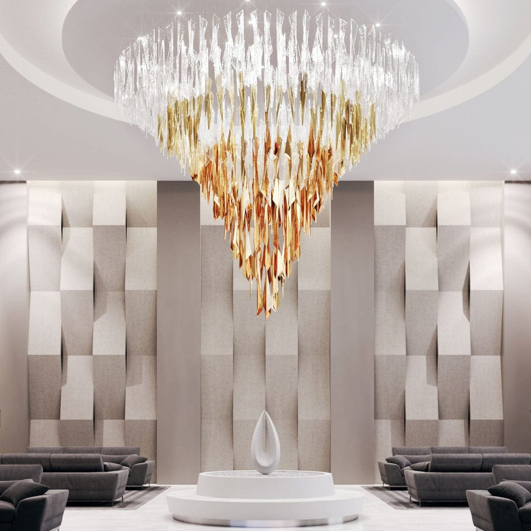 Modern Glass Custom Chandelier