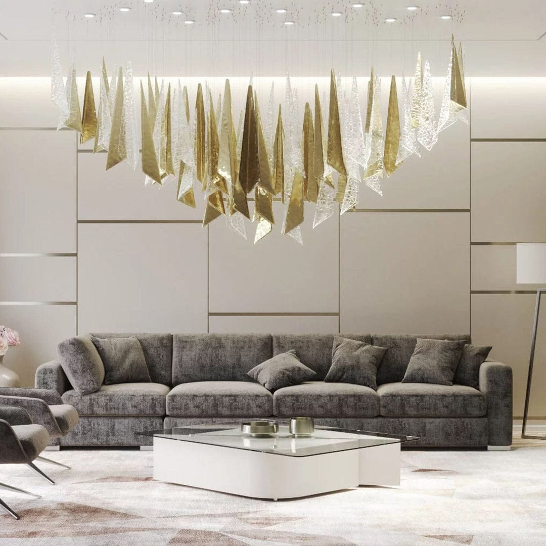 Modern Glass Custom Chandelier