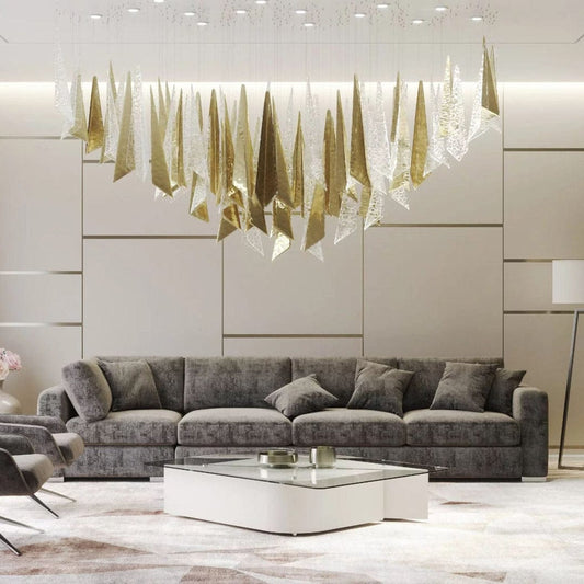 Modern Glass Custom Chandelier