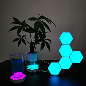 RGB Quantum Touch Light Hexagonal Wall Light