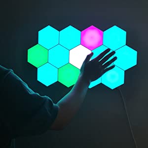 RGB Quantum Touch Light Hexagonal Wall Light