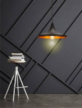 Vintage Black Metal  Hanging Light