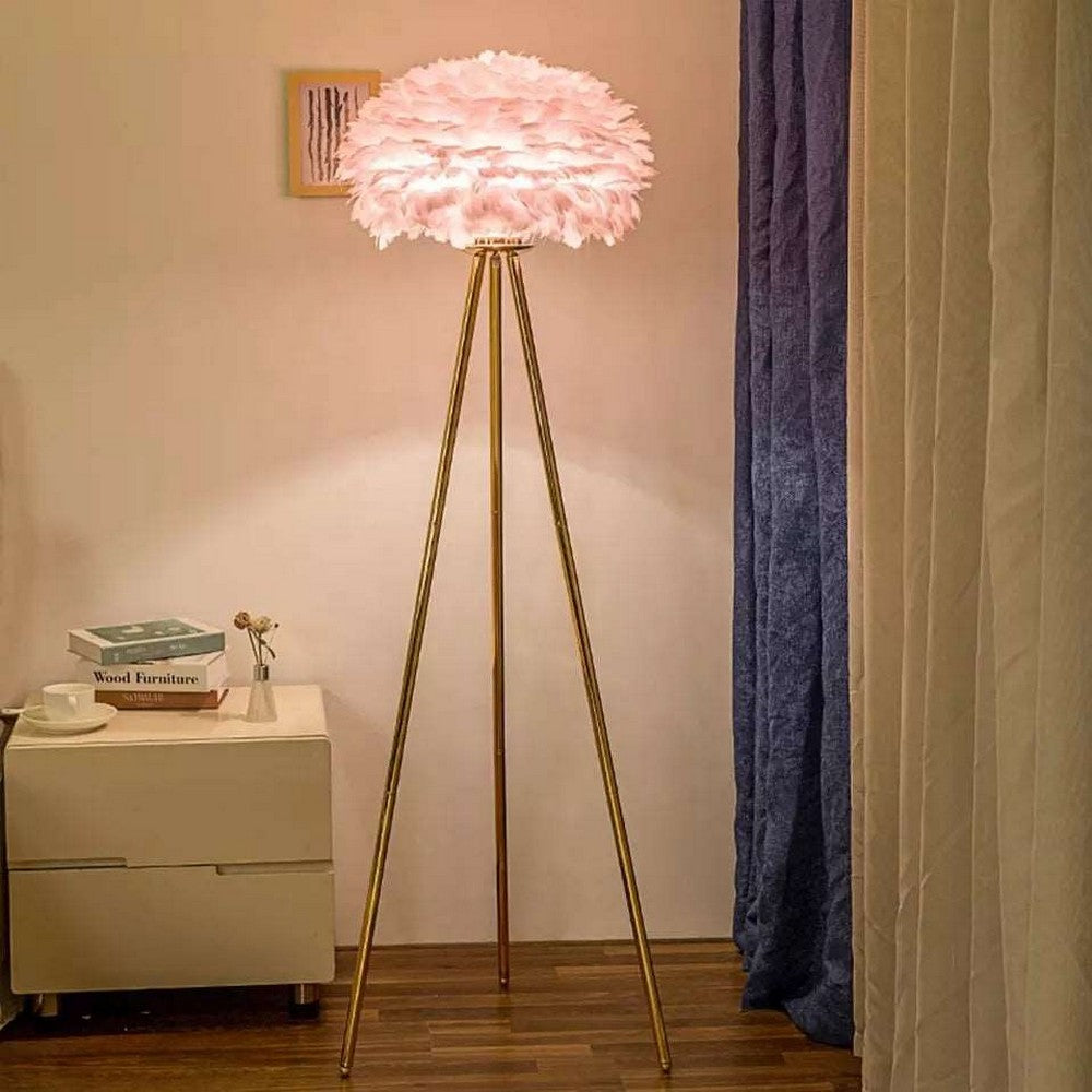 Tripod Feather Floor Lamp