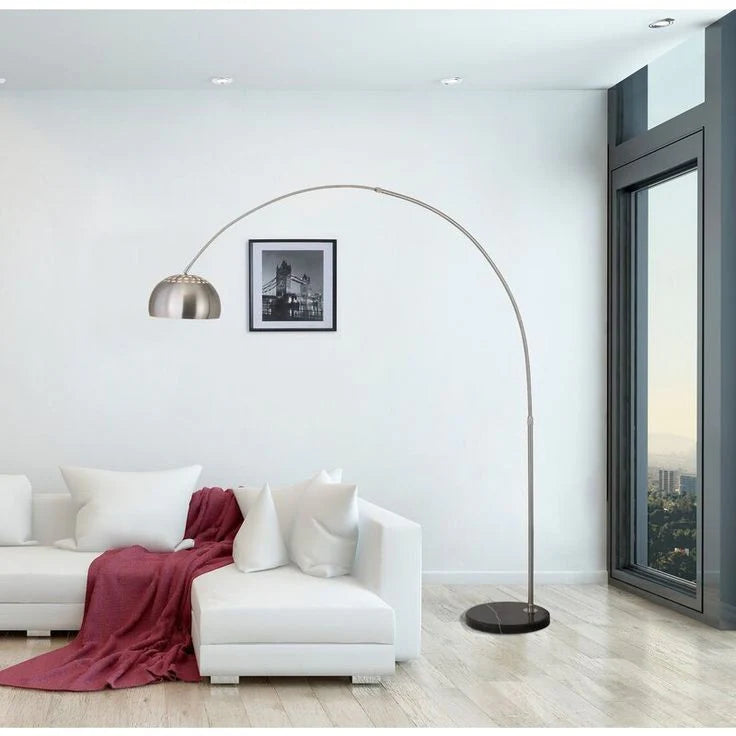 Silver Arc Floor Lamp