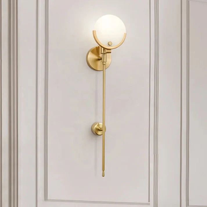 Modern Marble Gold Brass Fancy Wall Light