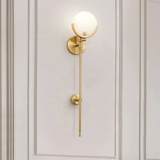 Modern Marble Gold Brass Fancy Wall Light