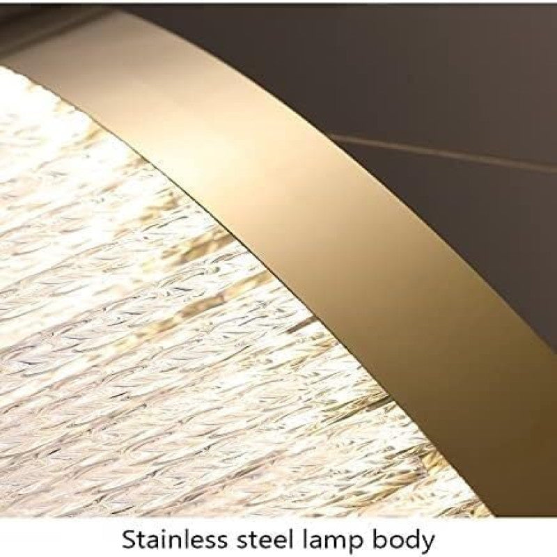Modern Crystal Strips Round Chandelier