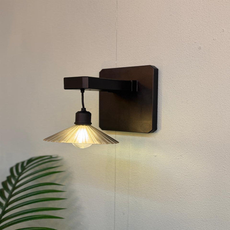 Solar Amber Twist Wall Light