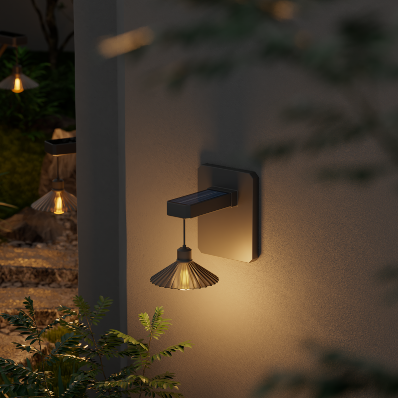 Solar Amber Twist Wall Light