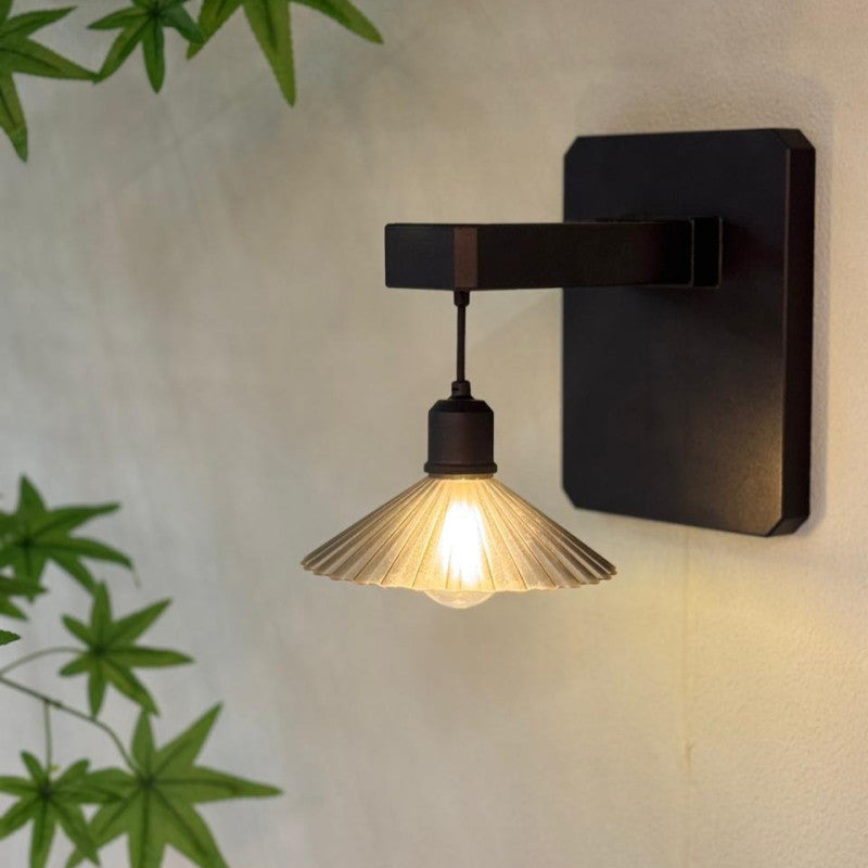 Solar Amber Twist Wall Light