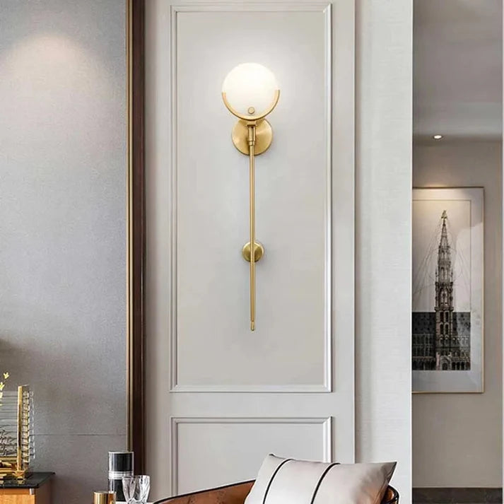 Modern Marble Gold Brass Fancy Wall Light