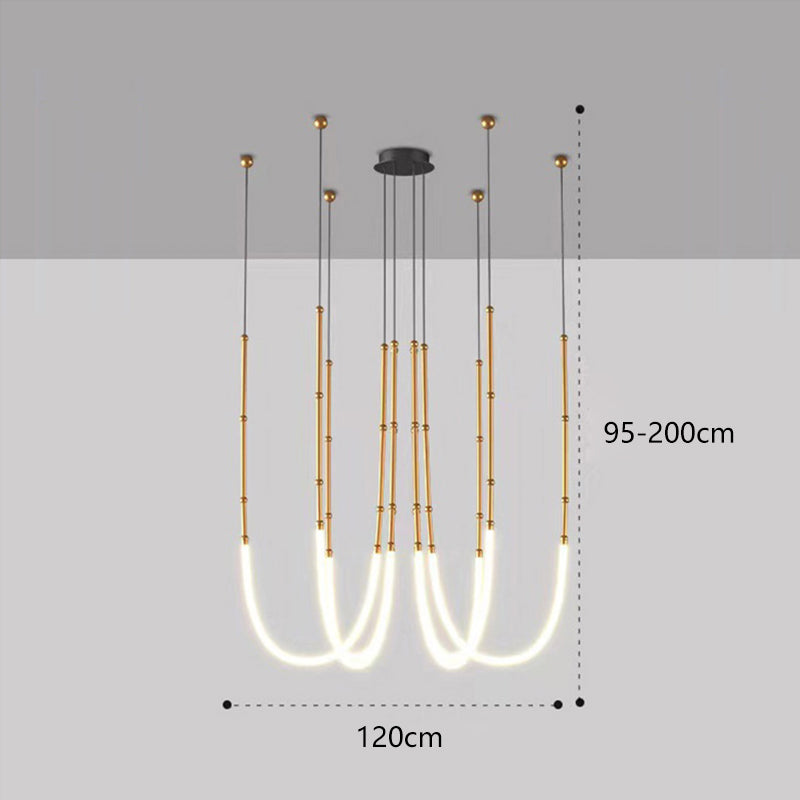 Skyscape Villa Living Room Creative Line Chandelier