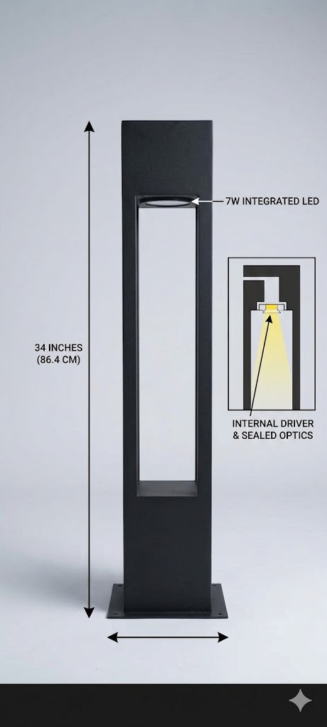 Modern Architectural LED Bollard Pathway Light