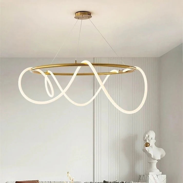 Modern Neon Round Chandelier