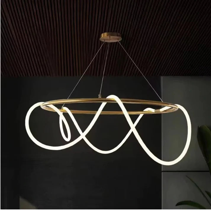 Modern Neon Round Chandelier