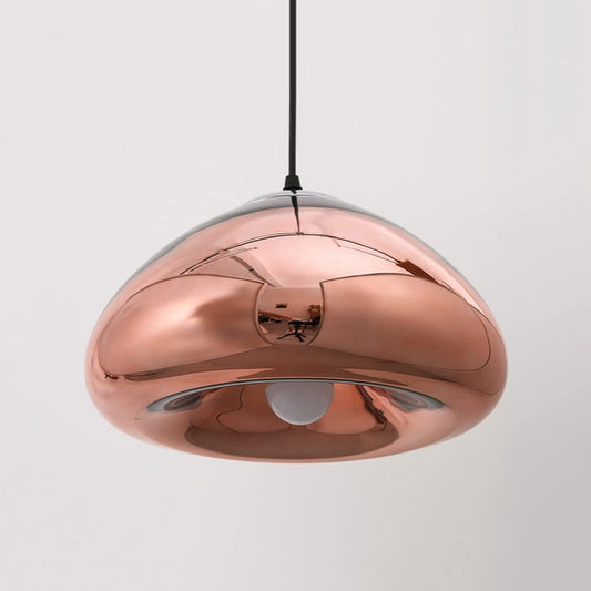 Nordic Pendant Ceiling Light Metallic Lustre Glass Chandelier