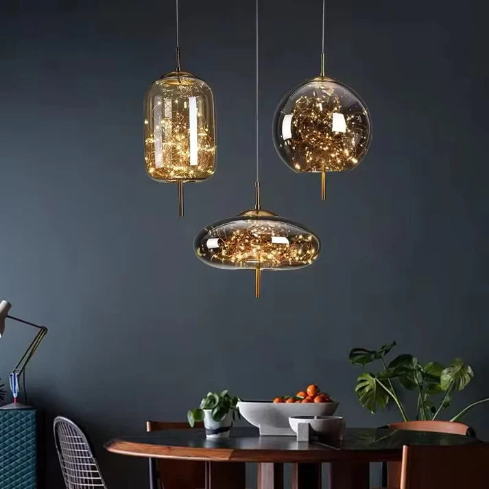 Galaxy Stars Glow Hanging Light